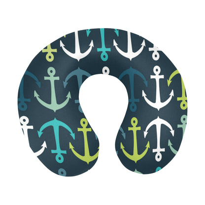 Anchor Pattern Print Design 03 U-Shaped Travel Neck Pillow