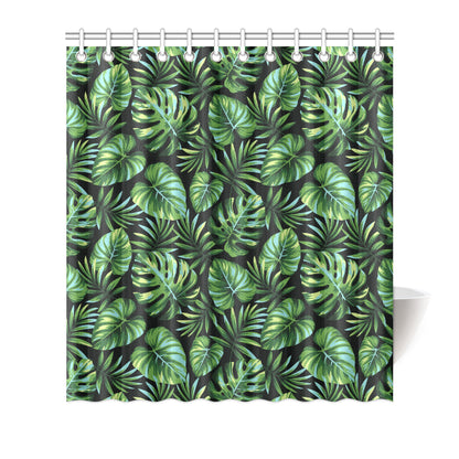 Palm Leaves Pattern Print Design PL013 Shower Curtain