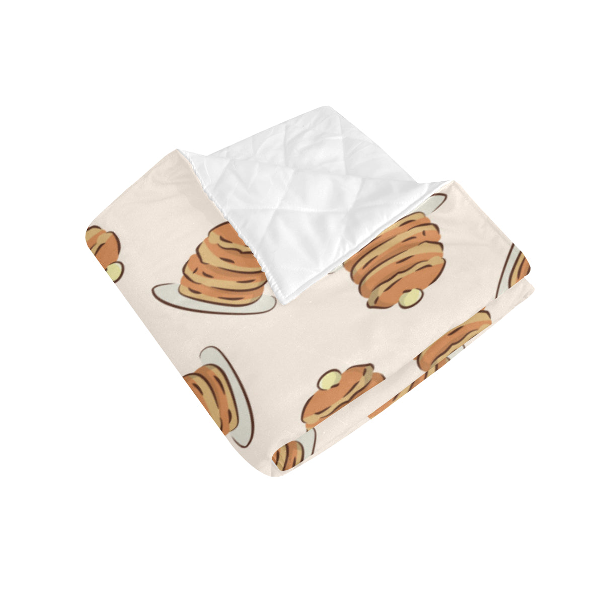 Pancake Pattern Print Design A01 Premium Quilt