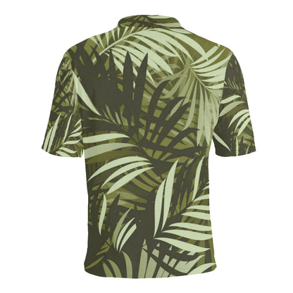 Palm Leaves Pattern Print Design PL05 Men Polo Shirt