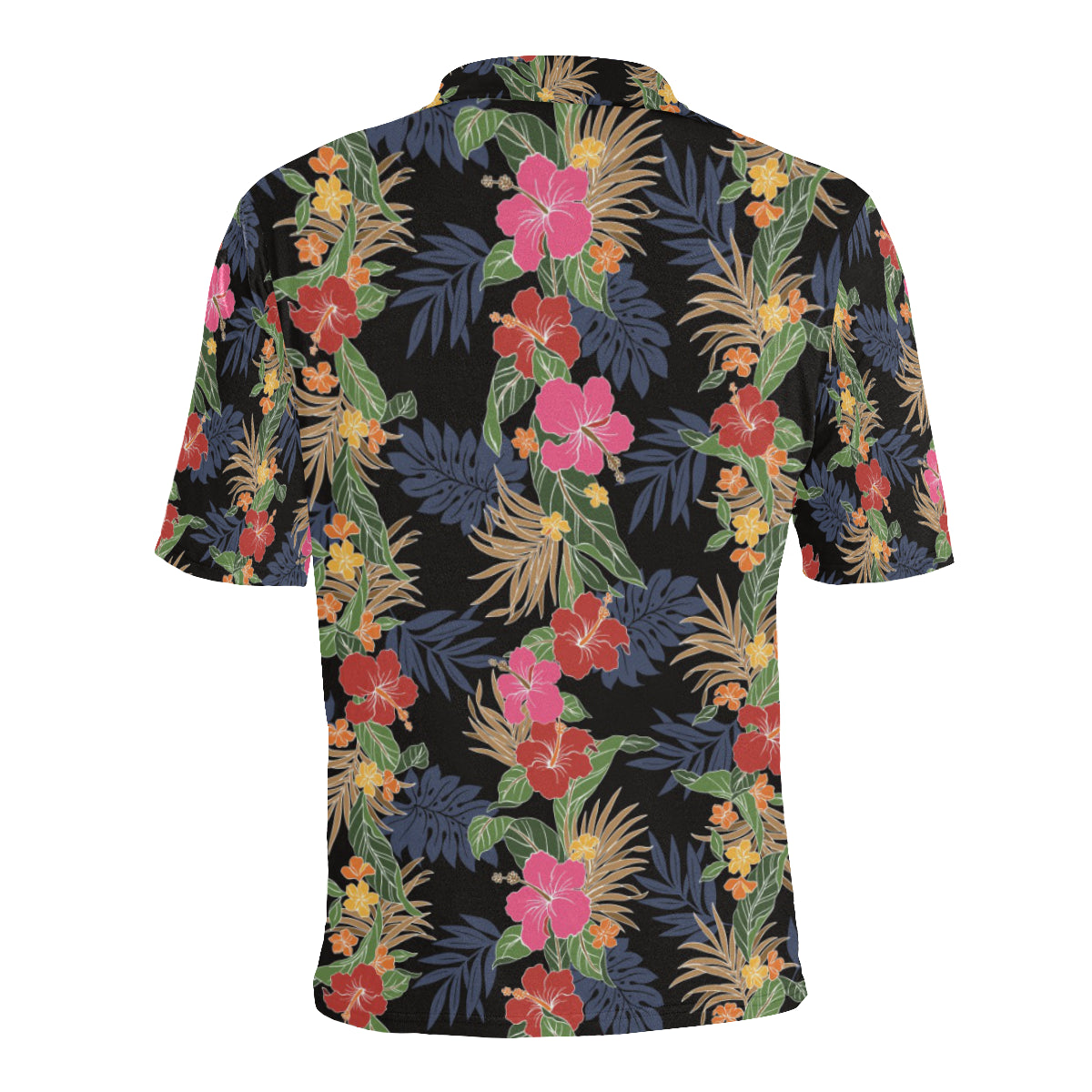 Hawaiian Themed Pattern Print Design H011 Men Polo Shirt