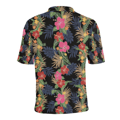 Hawaiian Themed Pattern Print Design H011 Men Polo Shirt
