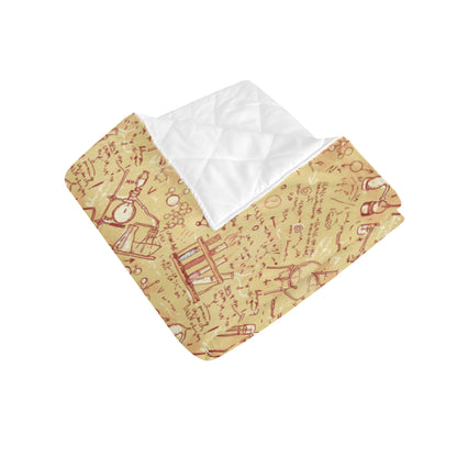 Chemical Pattern Print Design 01 Premium Quilt
