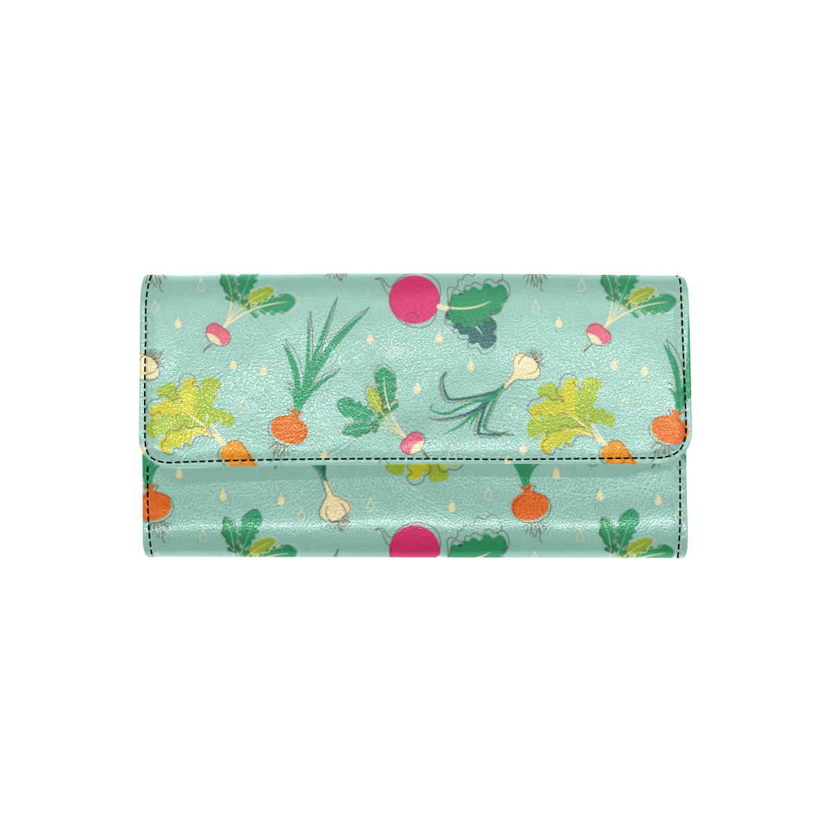 Radish Pattern Print Design A01 Women's Trifold Wallet