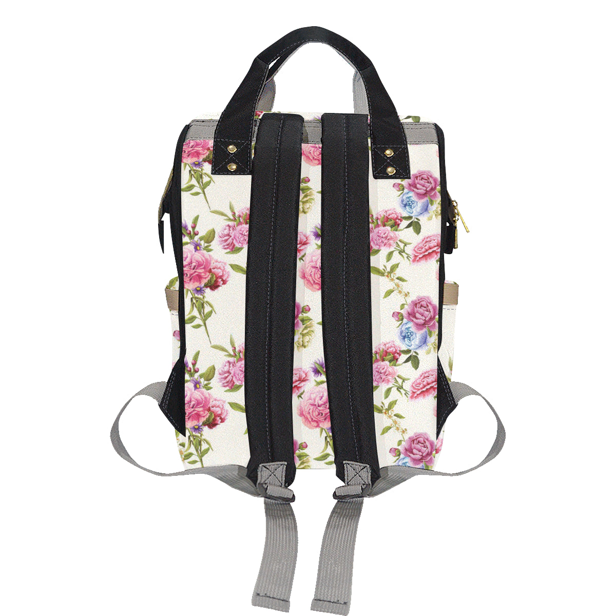 Carnations Pattern Print Design CN02 Diaper Bag Backpack