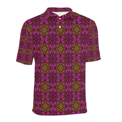 kaleidoscope Abstract Print Design Men Polo Shirt