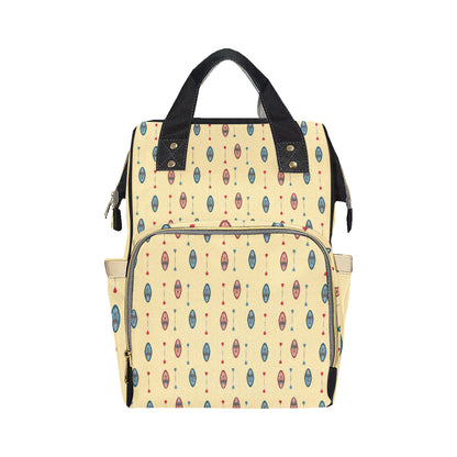Kayak Pattern Print Design 02 Diaper Bag Backpack