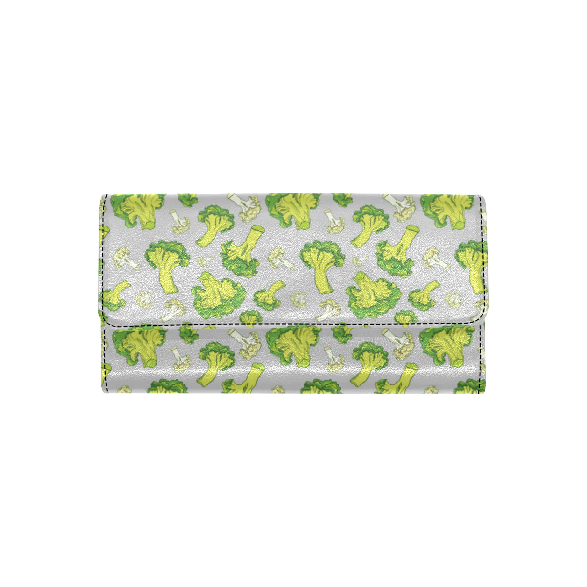Broccoli Pattern Print Design 03 Women's Trifold Wallet