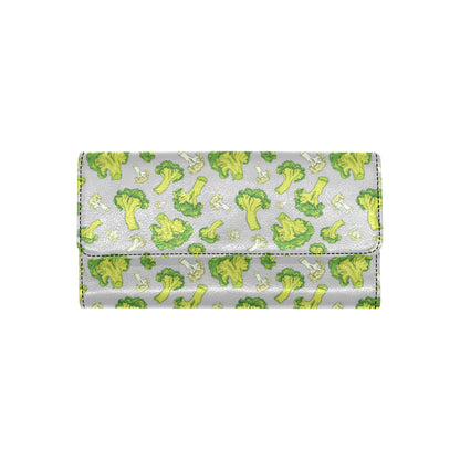 Broccoli Pattern Print Design 03 Women's Trifold Wallet