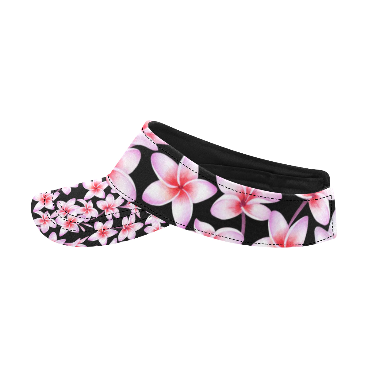 Pink Plumeria Pattern Print Design PM09 Unisex Sun Visor