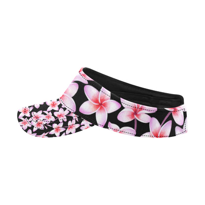 Pink Plumeria Pattern Print Design PM09 Unisex Sun Visor