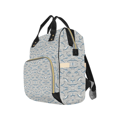 Narwhal Pattern Print Diaper Bag Backpack