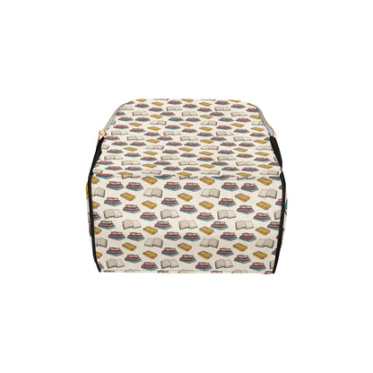 Book Pattern Print Design 04 Diaper Bag Backpack