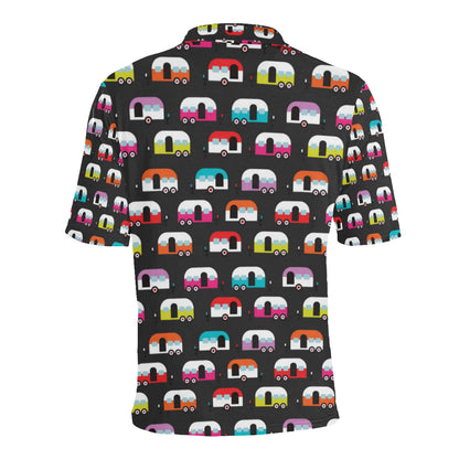 Camper Caravan Pattern Men Polo Shirt