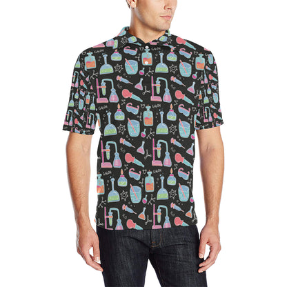 Chemical Pattern Print Design 06 Men Polo Shirt