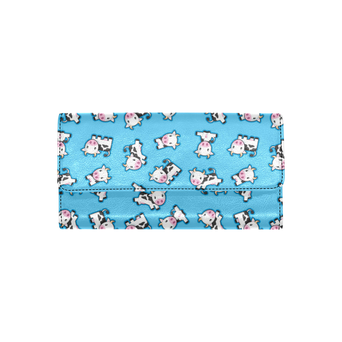 Cow Pattern Print Design 01 Women's Trifold Wallet