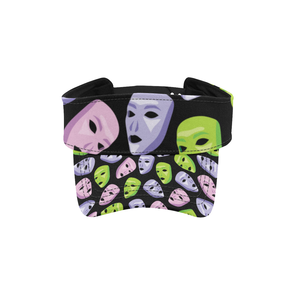 Acting Mask Pattern Print Design 04 Unisex Sun Visor