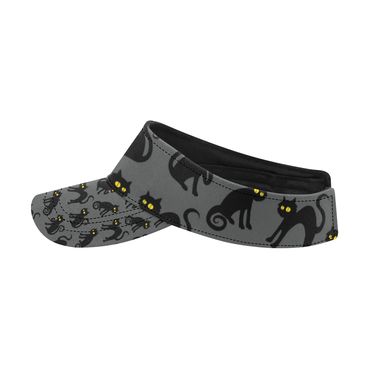 Black Cat Cute Print Pattern Unisex Sun Visor