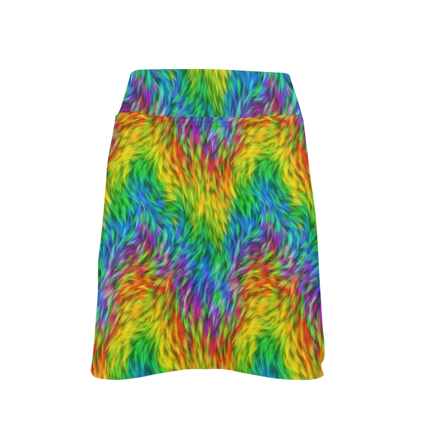 Rainbow Fur Design Print 17" Golf & Pickleball Skort with Pockets