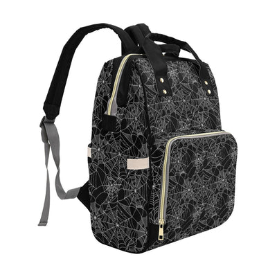 Spider Web Print Design LKS301 Diaper Bag Backpack