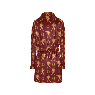 Ancient Greek Print Design LKS307 Women's Fleece Robe