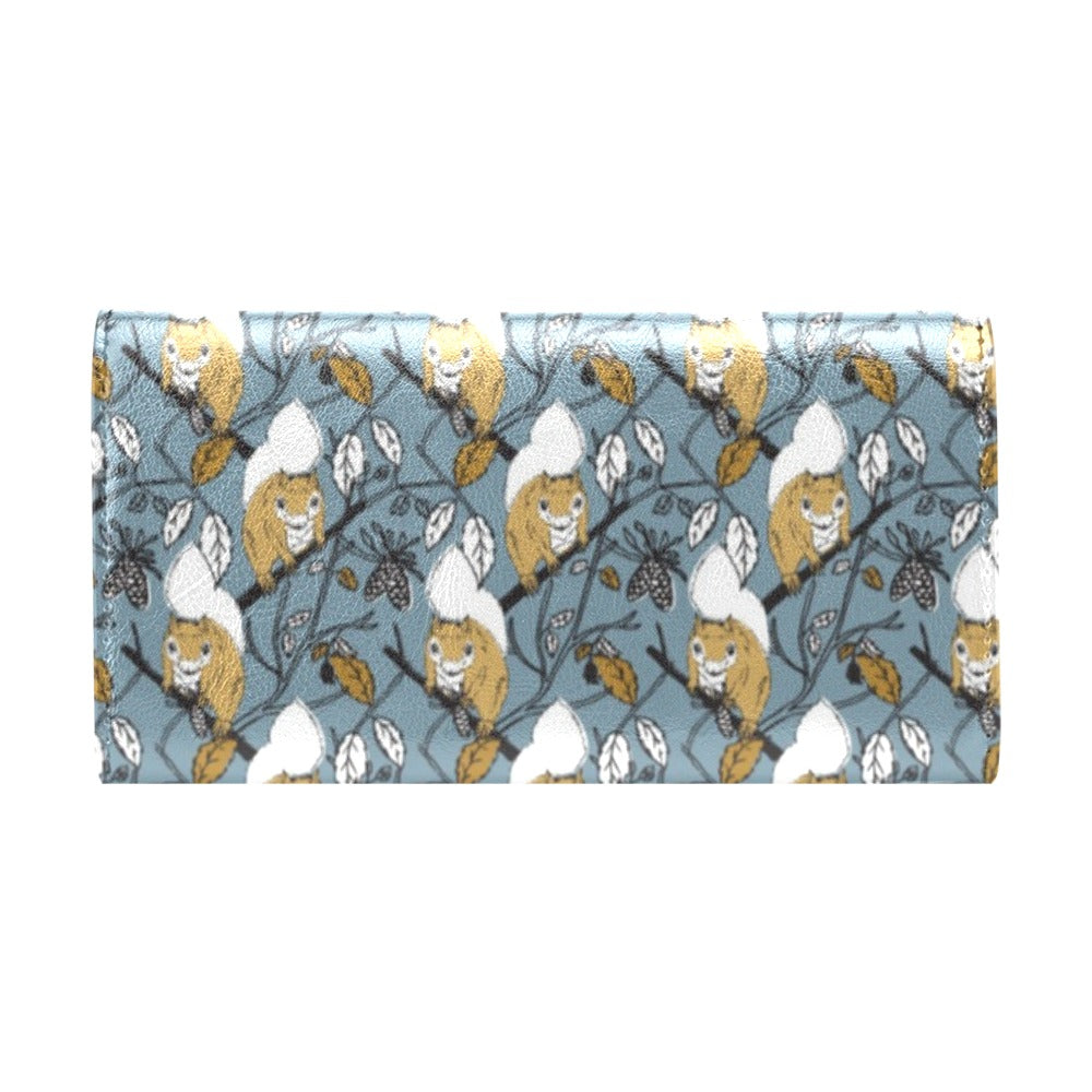 Squirrel Print Design LKS305 Women's Trifold Wallet