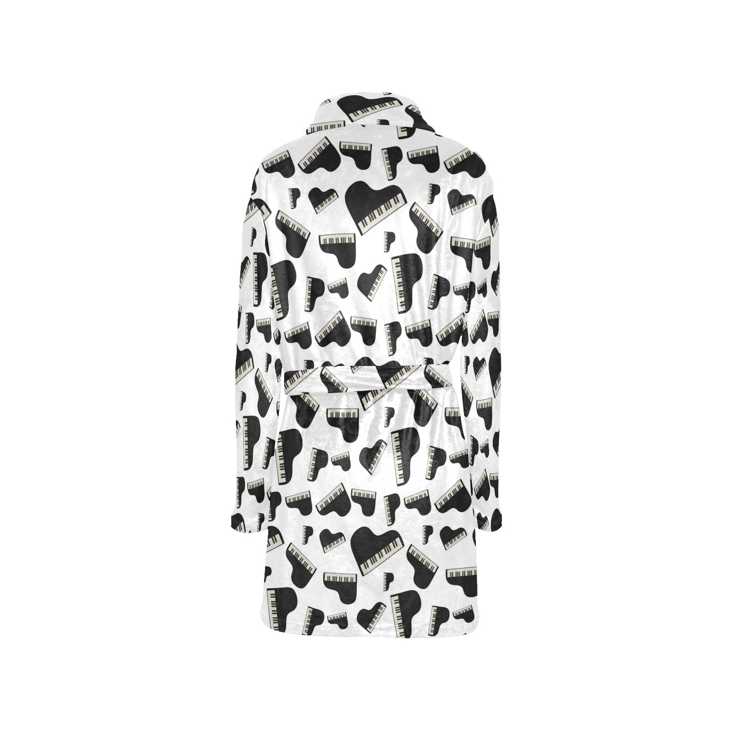 Piano Print Design LKS405 Women's Fleece Robe