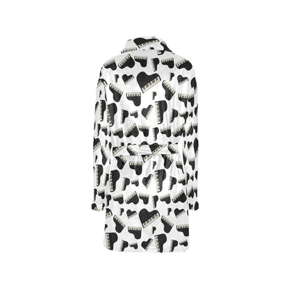 Piano Print Design LKS405 Women's Fleece Robe