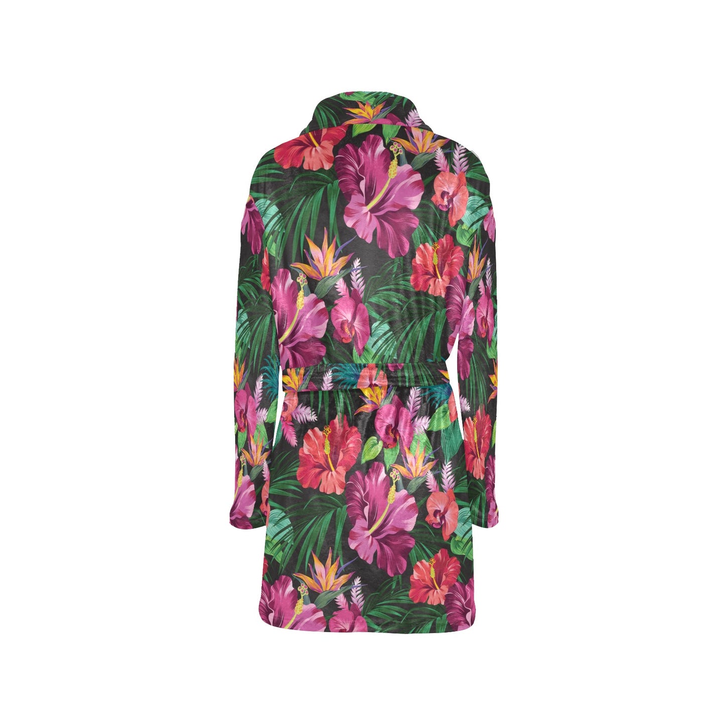 Hawaiian Flower Hibiscus tropical Women's Fleece Robe