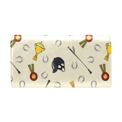 Equestrian Horseshoe Equipment Women's Trifold Wallet