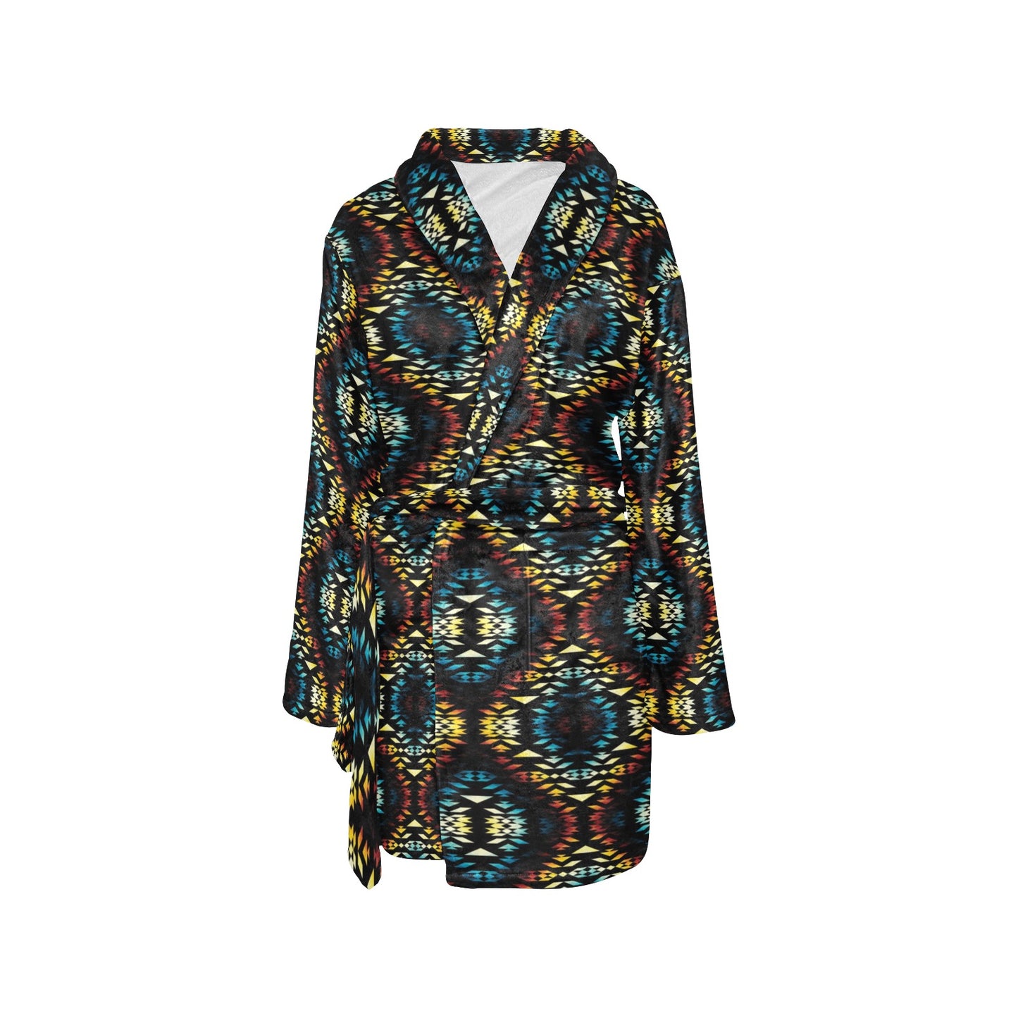 Tribal Pattern Print Design LKS309 Women's Fleece Robe