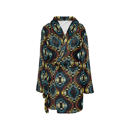 Tribal Pattern Print Design LKS309 Women's Fleece Robe