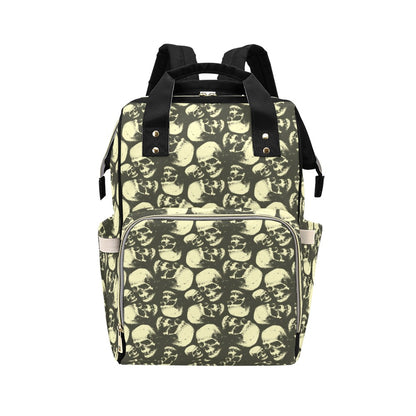 Skull Print Design LKS302 Diaper Bag Backpack