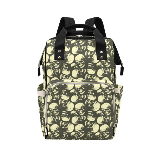 Skull Print Design LKS302 Diaper Bag Backpack