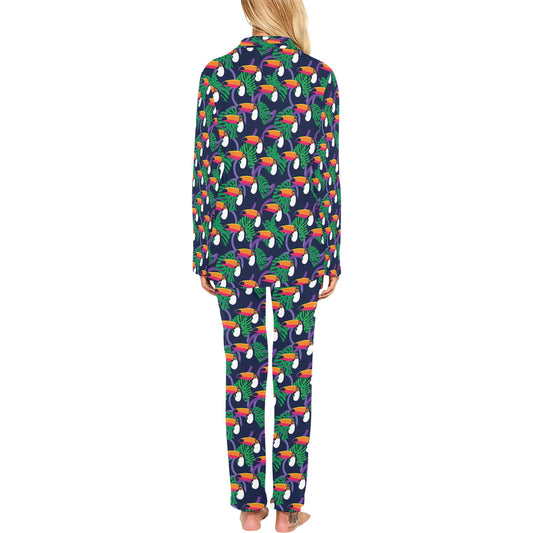 Toucan Print Design LKS302 Women's Long Pajama Set