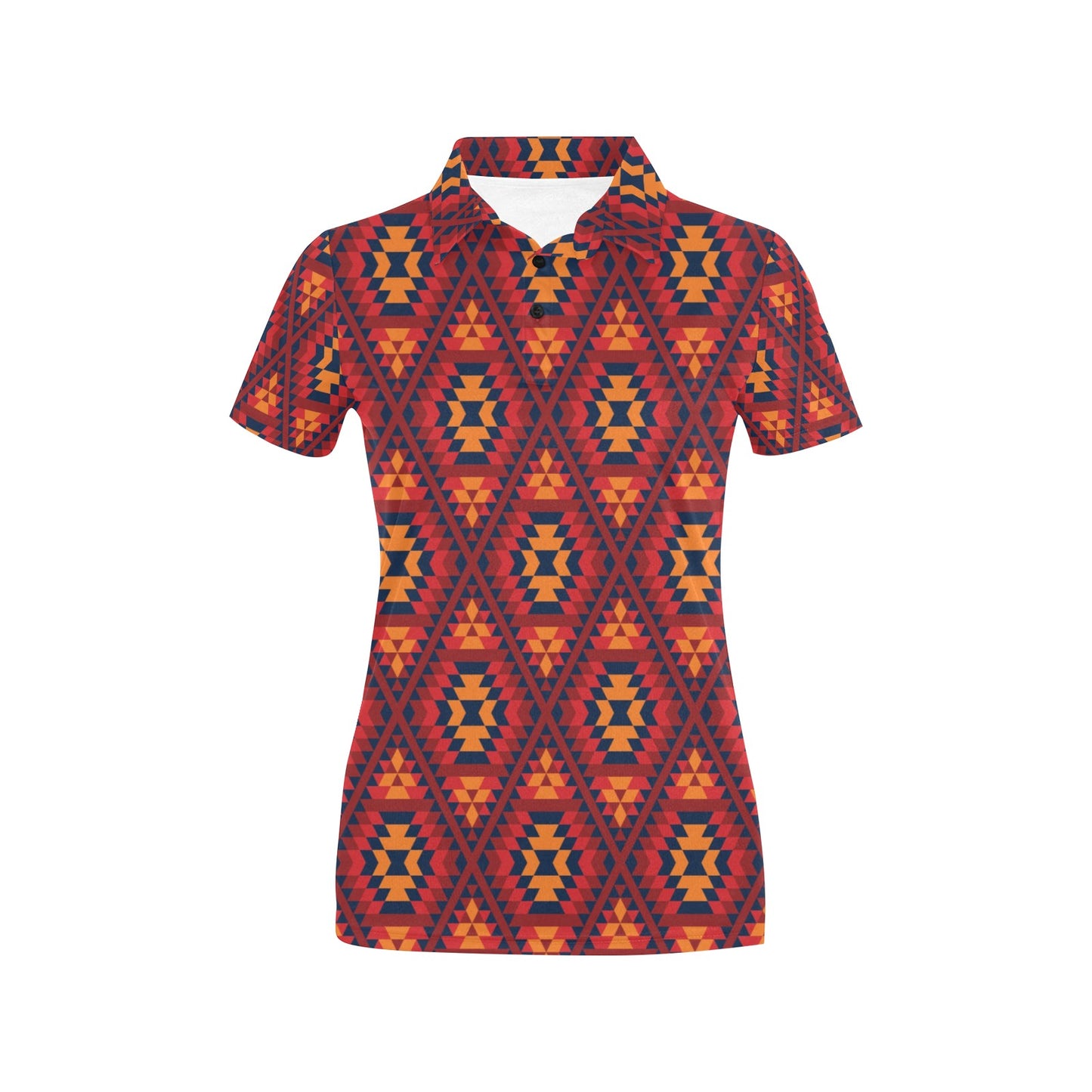 Navajo Pattern Print Design A03 Women's Polo Shirt