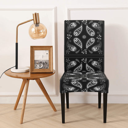Bandana Paisley Black Print Design LKS308 Dining Chair Slipcover
