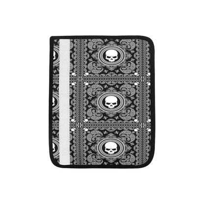 Bandana Skull Print Design LKS303 Car Seat Belt Cover