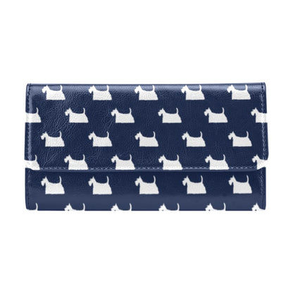 Scottish Terriers Print Design LKS303 Women's Trifold Wallet