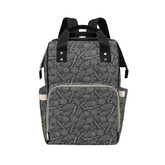 Steak Print Design LKS301 Diaper Bag Backpack