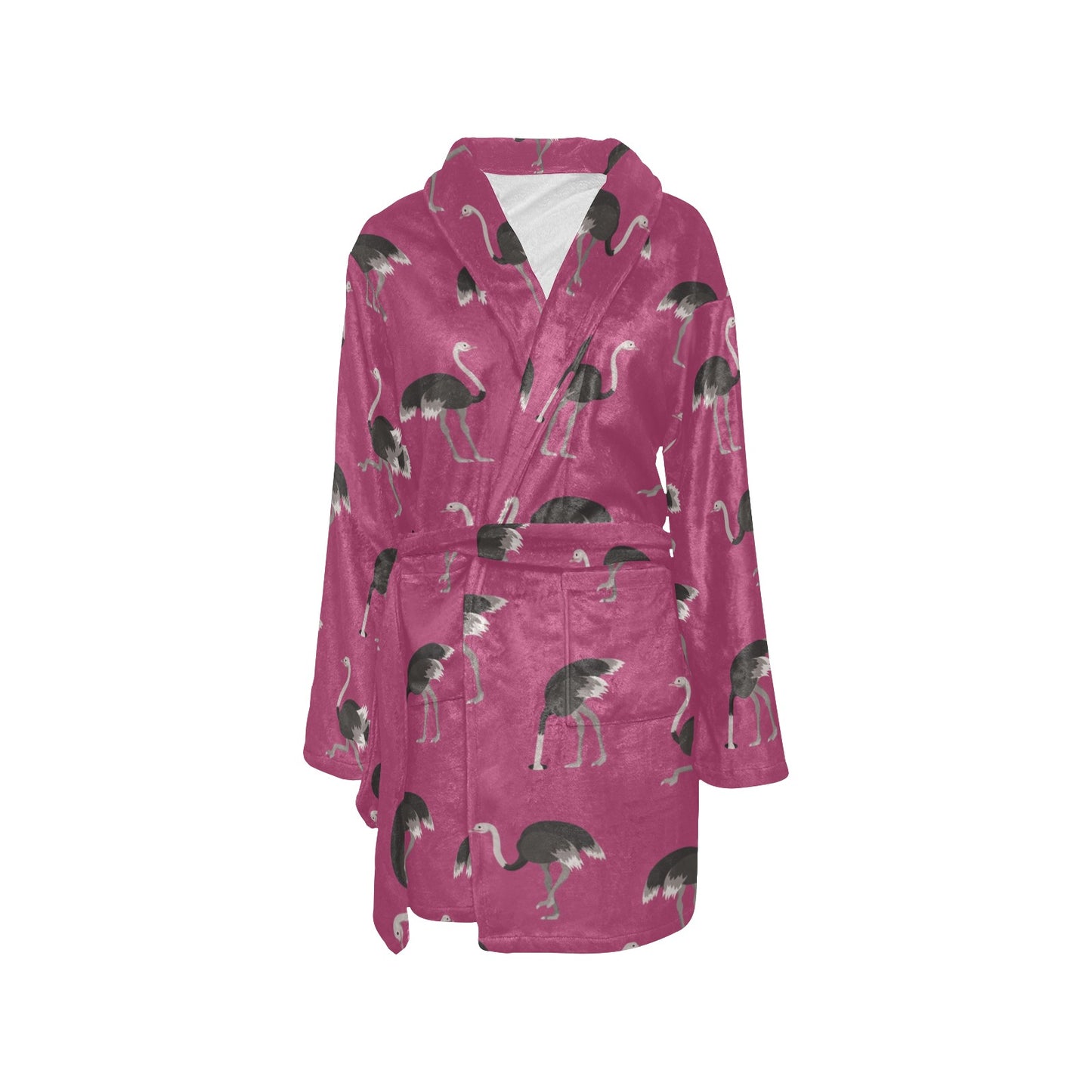Emu Pattern Print Design 02 Women's Fleece Robe