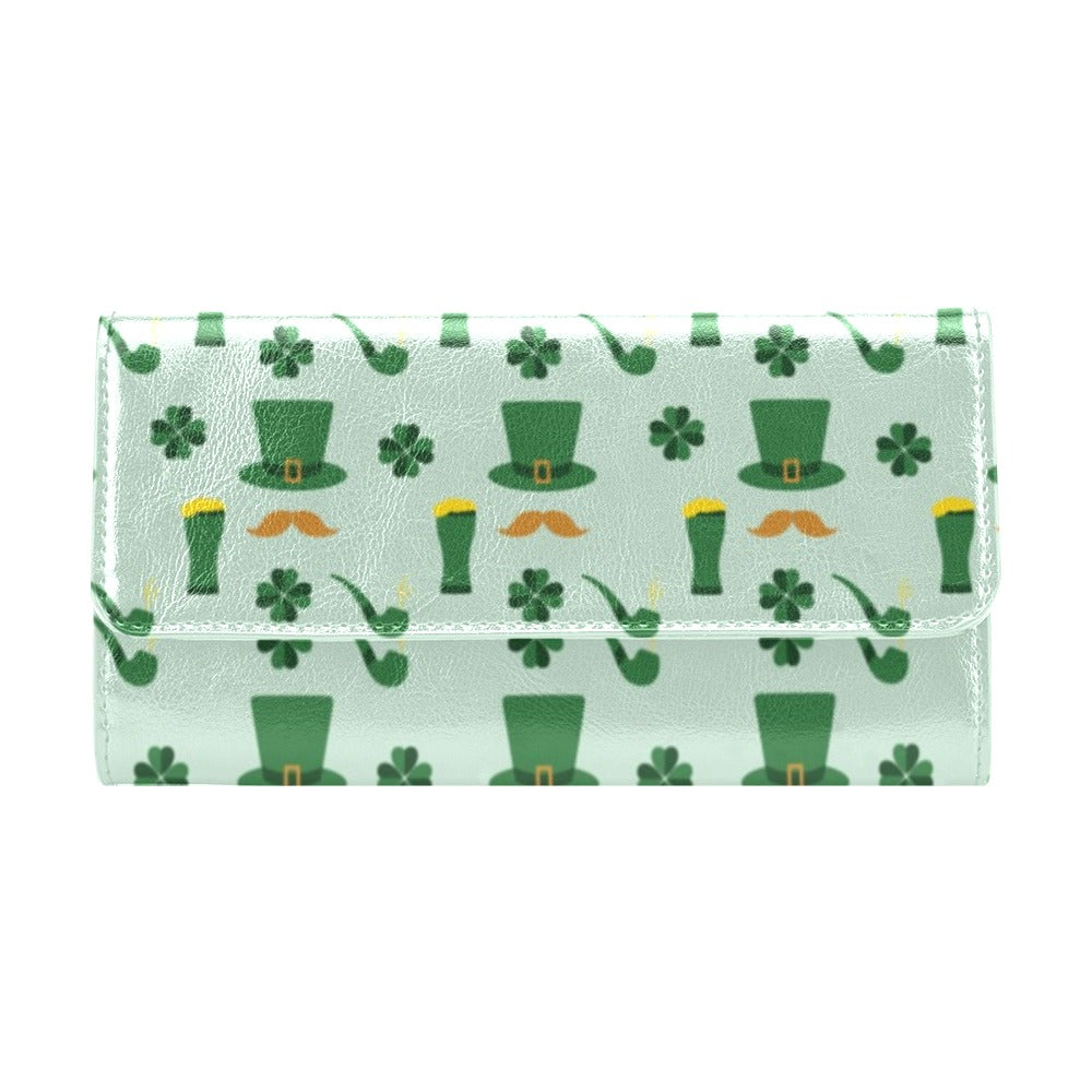 St Patricks Day Print Design LKS304 Women's Trifold Wallet