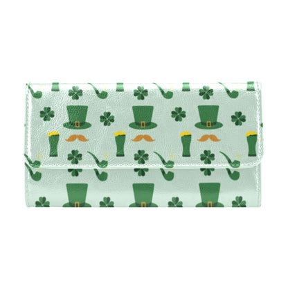 St Patricks Day Print Design LKS304 Women's Trifold Wallet