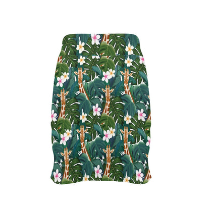 Giraffe Jungle Design Print 17" Golf & Pickleball Skort with Pockets