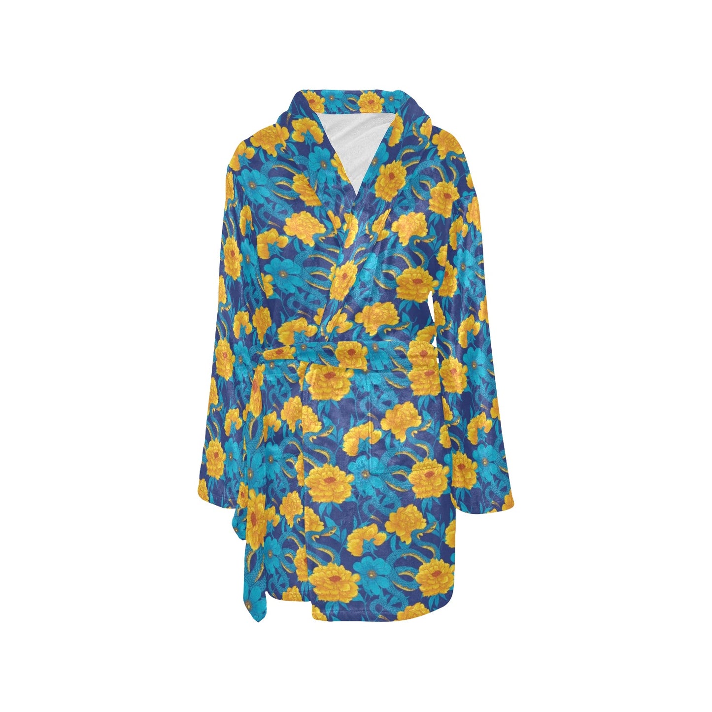 Boa Pattern Print Design 01 Women's Fleece Robe