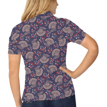 Turkey Print Design LKS401 Women's Polo Shirt