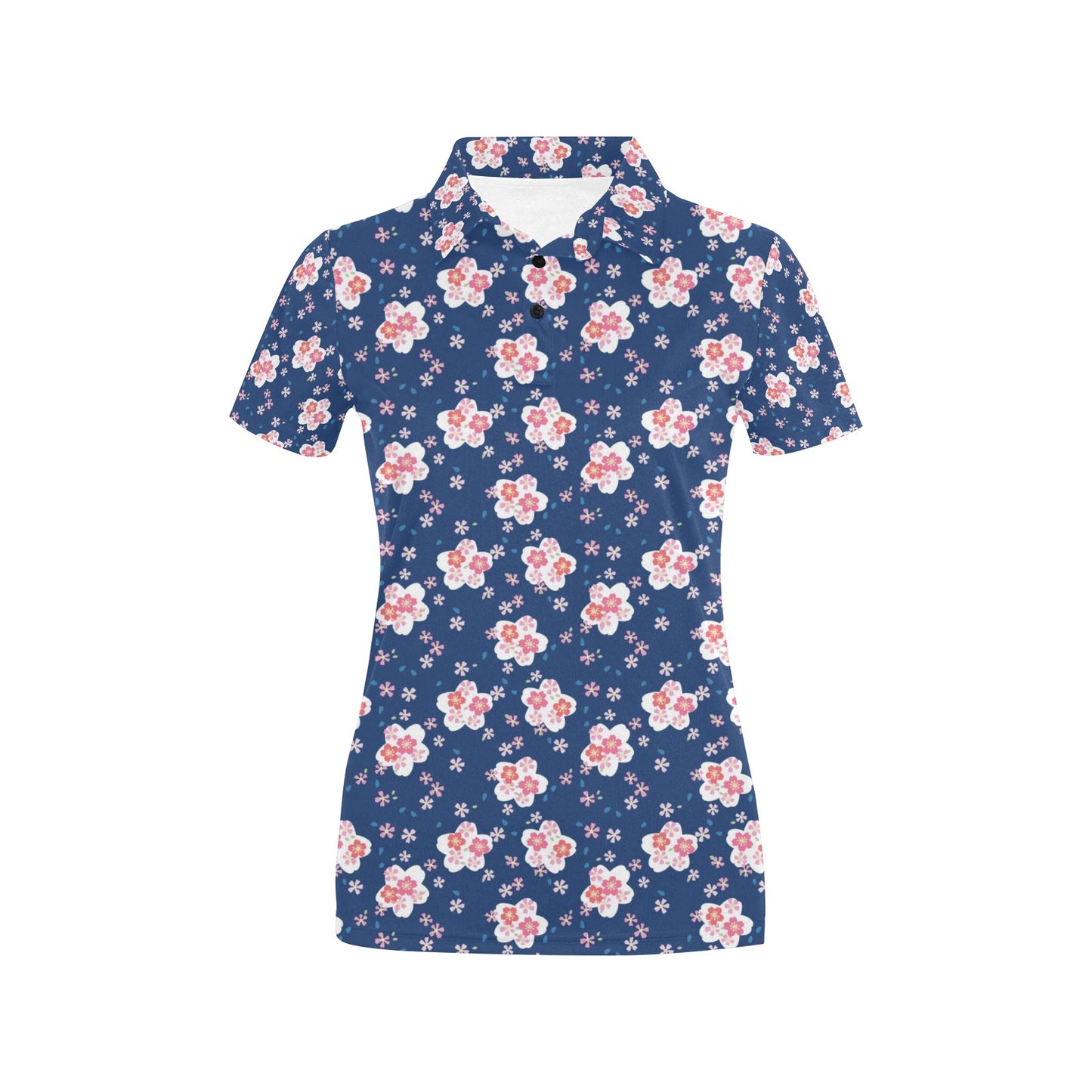 Sakura Print Design LKS306 Women's Polo Shirt