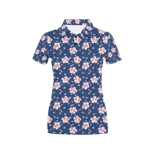 Sakura Print Design LKS306 Women's Polo Shirt