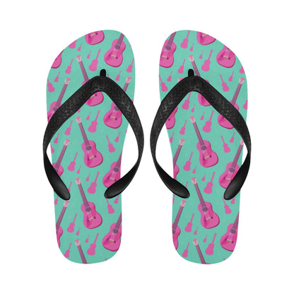 Acoustic Guitar Print Design LKS405 Flip Flops