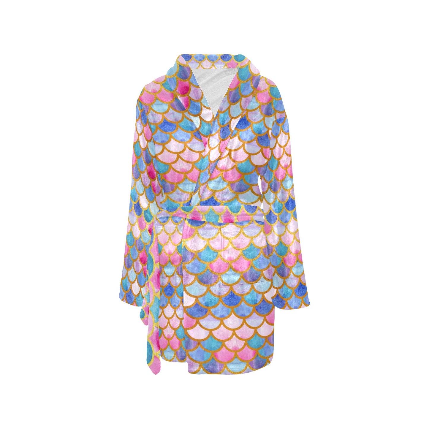 Scales Print Design LKS401 Women's Fleece Robe
